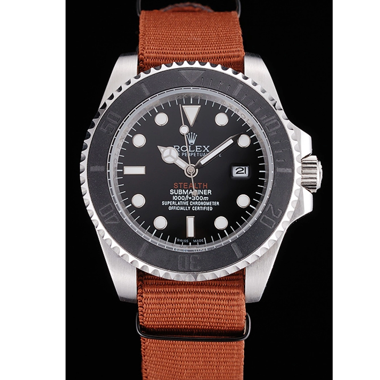 AAA Replica Watches STEALTH rl425 Brown Fabric III Rolex 621387 MK Submariner Band 0601